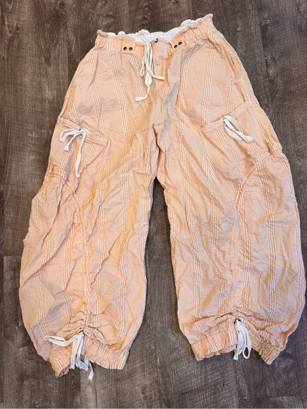 Free People Yellow and Cream Pants